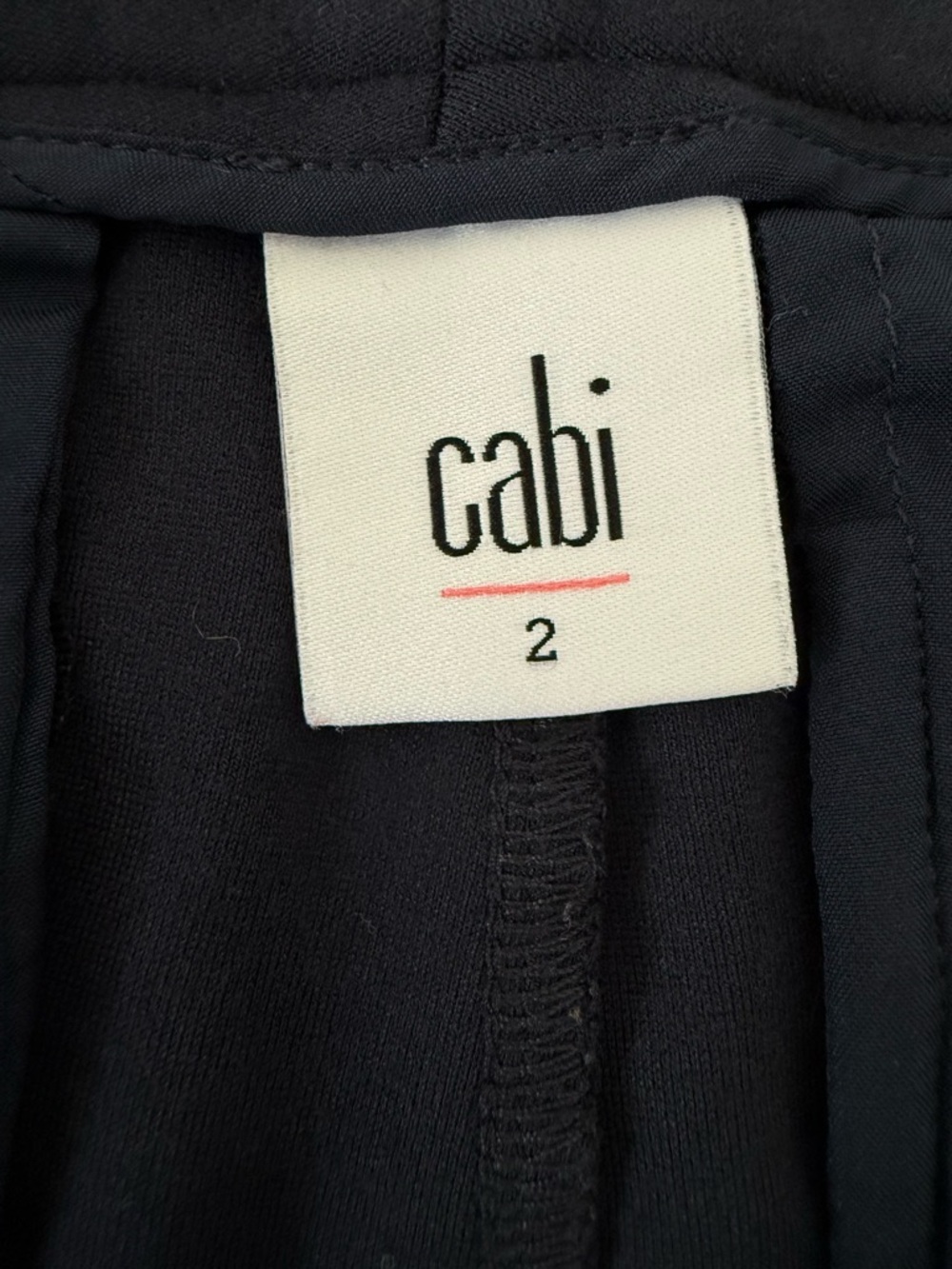 Cabi "Keen" Cropped Slight Kick-Flare-Navy Blue Trousers Size 2 EUC - Picture 9 of 15